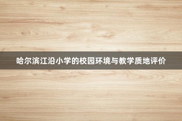 哈尔滨江沿小学的校园环境与教学质地评价